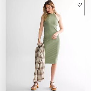 Billabong Olive Green Midi Dress